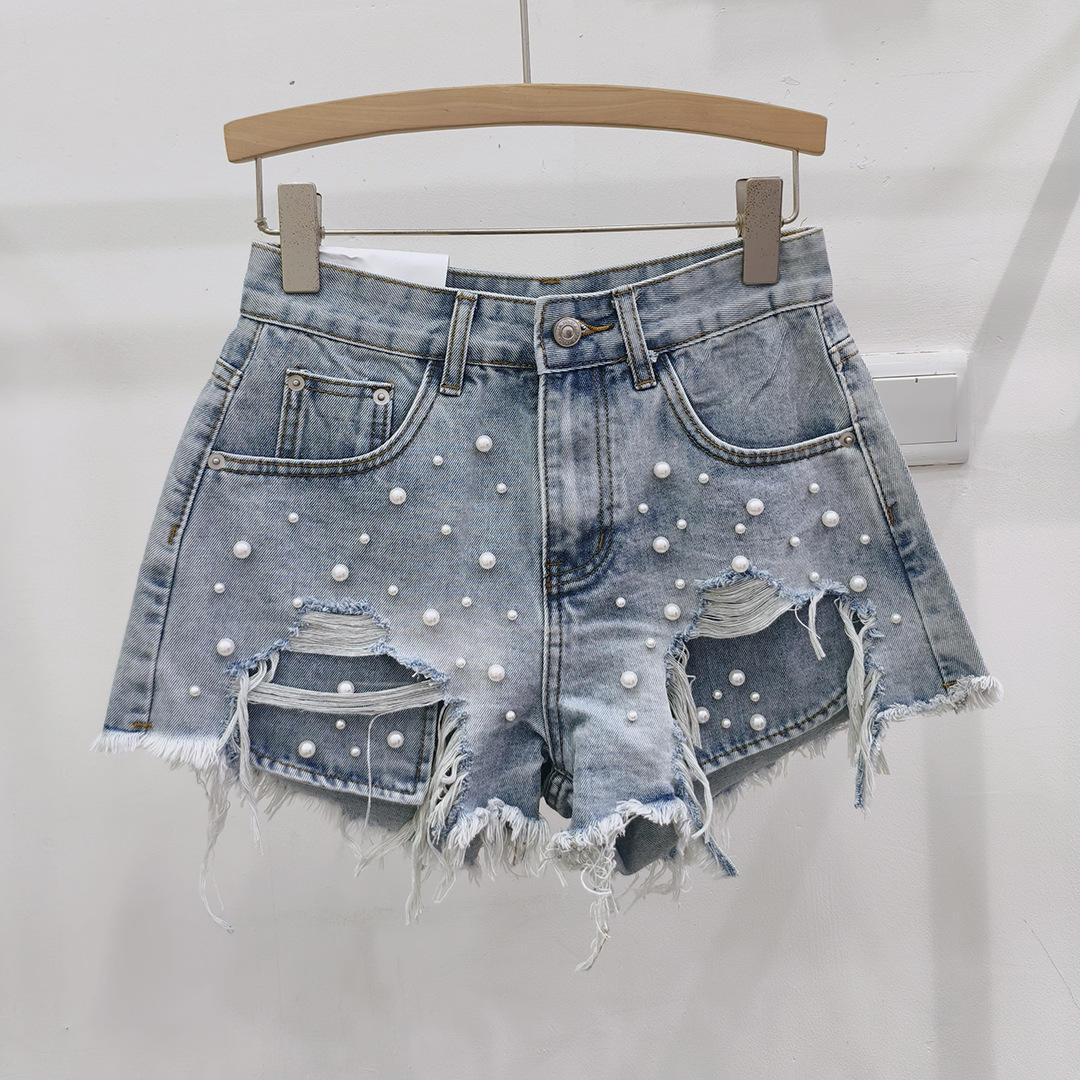 Ripped High Waist Denim Shorts Summer Casual Women Hot Pants