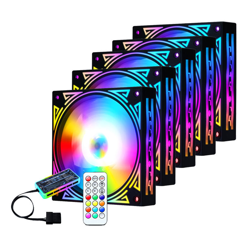 Custom Your logo Low MOQ 12V RGB Gaming PC Fan Computer Case Cooler CPU 120mm Rgb Fan