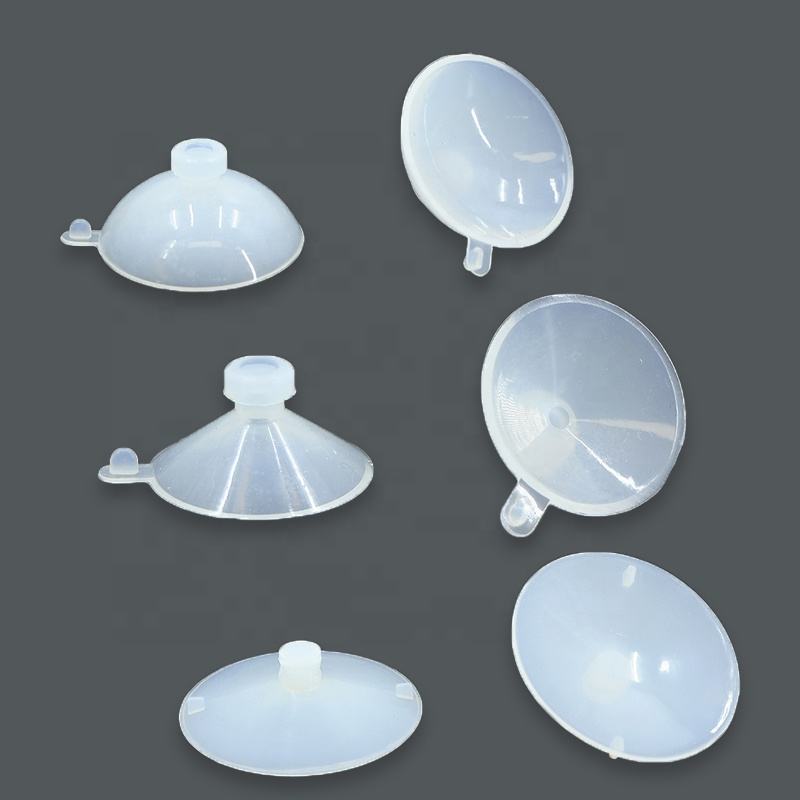 Silicone Rubber Suction Cup for Glass Table Smooth Plane Clear PVC Sucker Double Sided Suction Cup 15-40mm