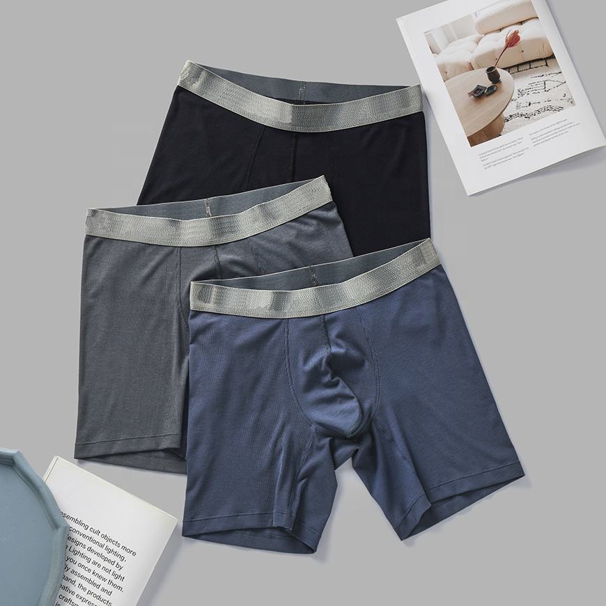 Men's 60S modal boxer briefs mid-rise breathable antibacterial comfortable boxer briefs