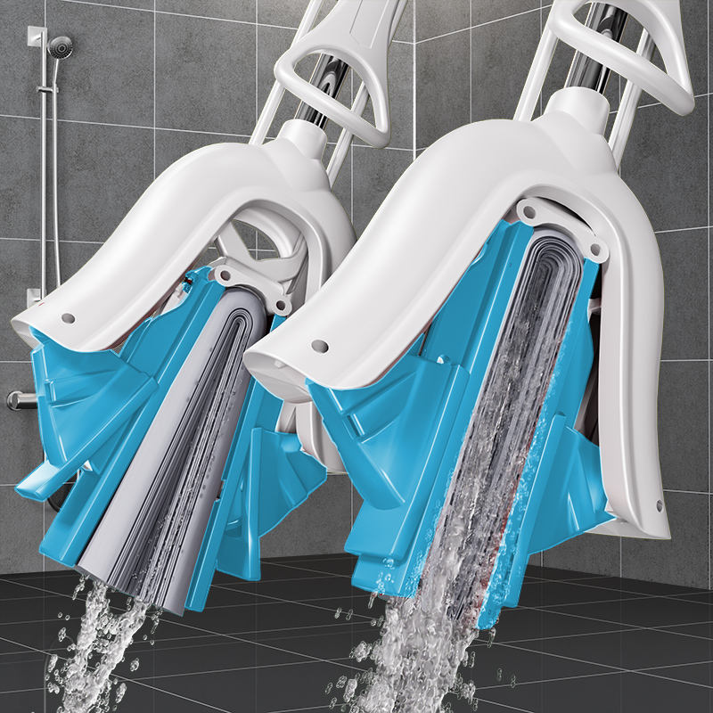 Realida Melamine Sponge Mop Boat PVA Sponge Mop Self Squeeze Absorbent Mop With Stainless Steel Stick for Floor Cleaning - Dongguan Xiuhui