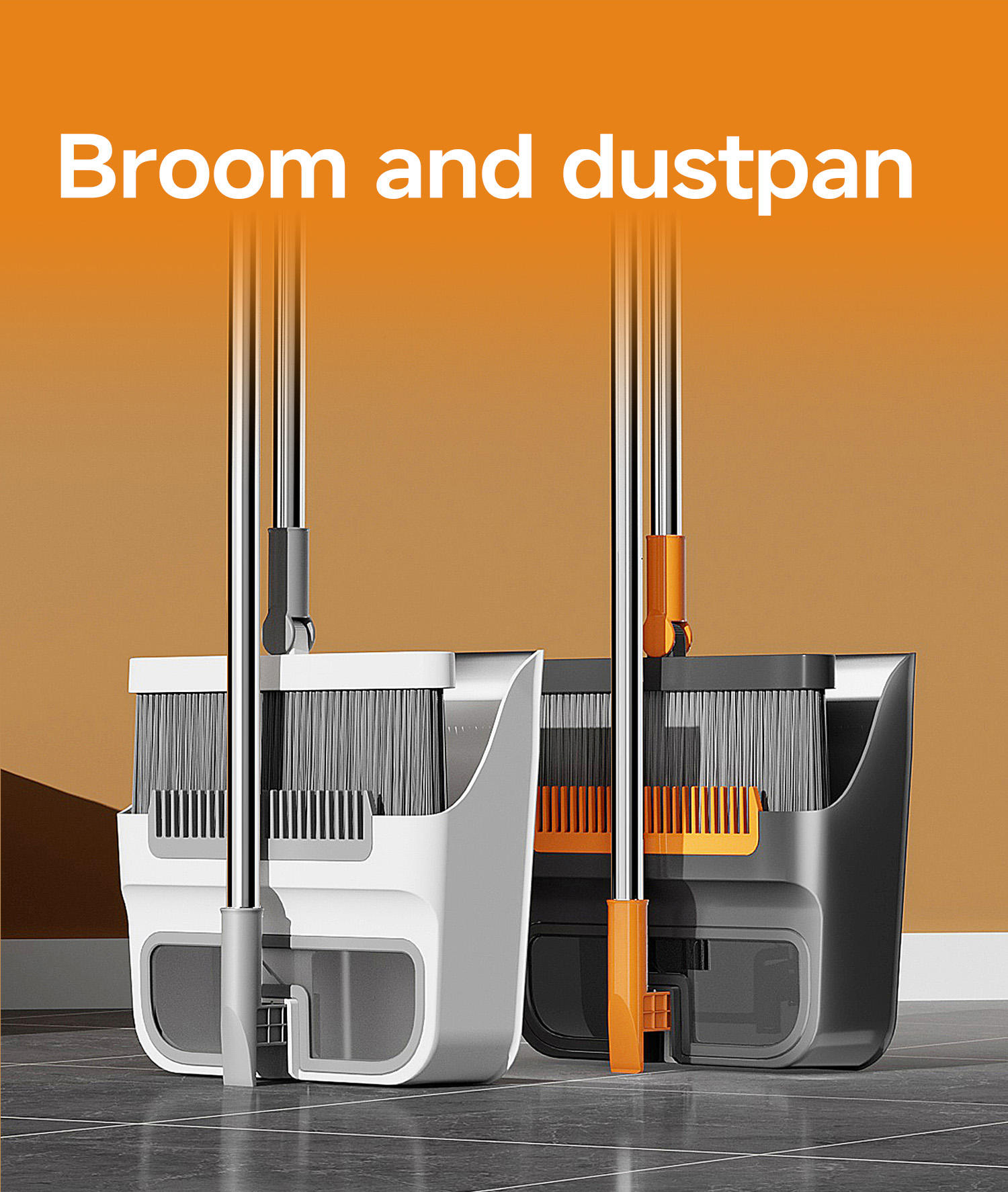 Realida Rotating Broom and Dustpan Combo for Easy Storage and Use in Small Spaces Like Apartments and Condos - Dongguan Xiuhui