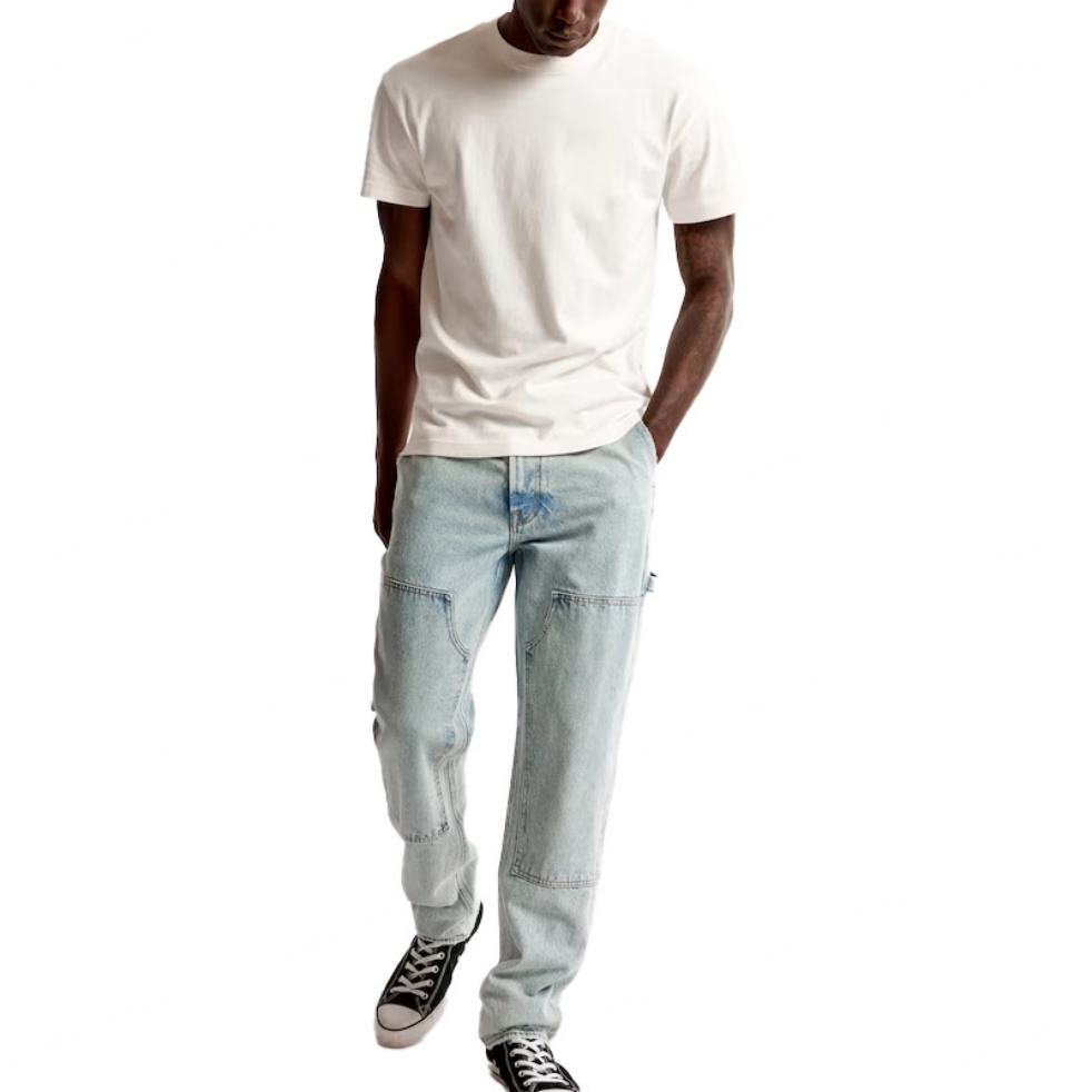 Men Vintage Letter Print Crew Neck Short Sleeve T-Shirt