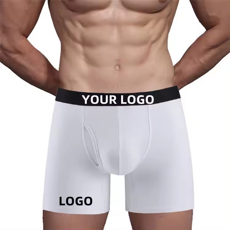Men's long leg boxer briefs mid-rise breathable and comfortable boxer briefs with sublimation printing