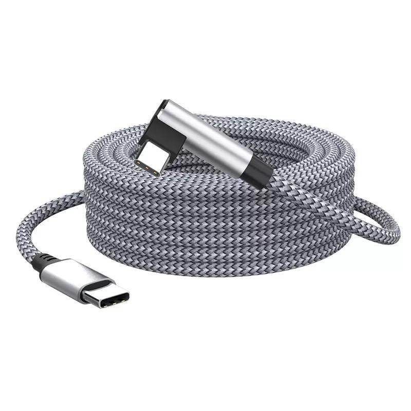 Right Angle USB-C to USB-C 0.5m-6m 60W PD Fast Charging Cable with Pure Copper Conductor and Nylon Jacket for Android & Computer