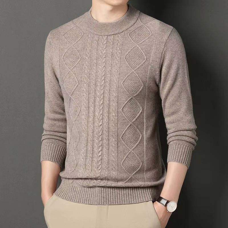 Men's Fashion Patchwork Casual Knitted Pullover Sweater